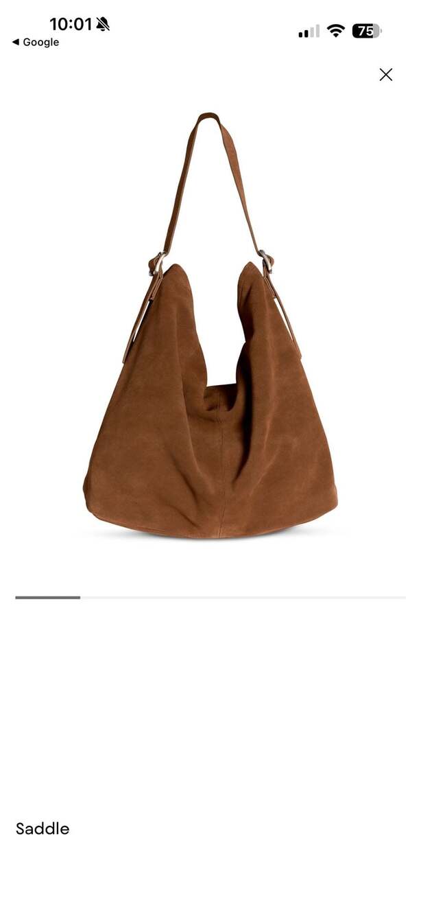 We The Free Free People Honor Suede Hobo Bag in Saddle